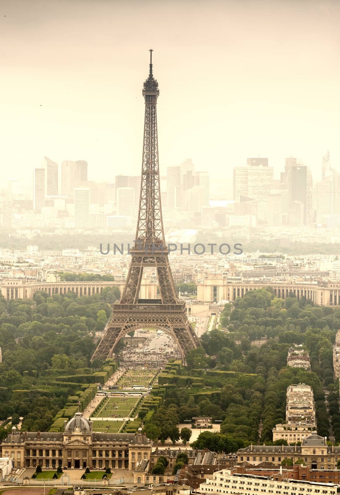 Beautiful view of Tour Eiffel. The Eiffel Tower in Paris, France.