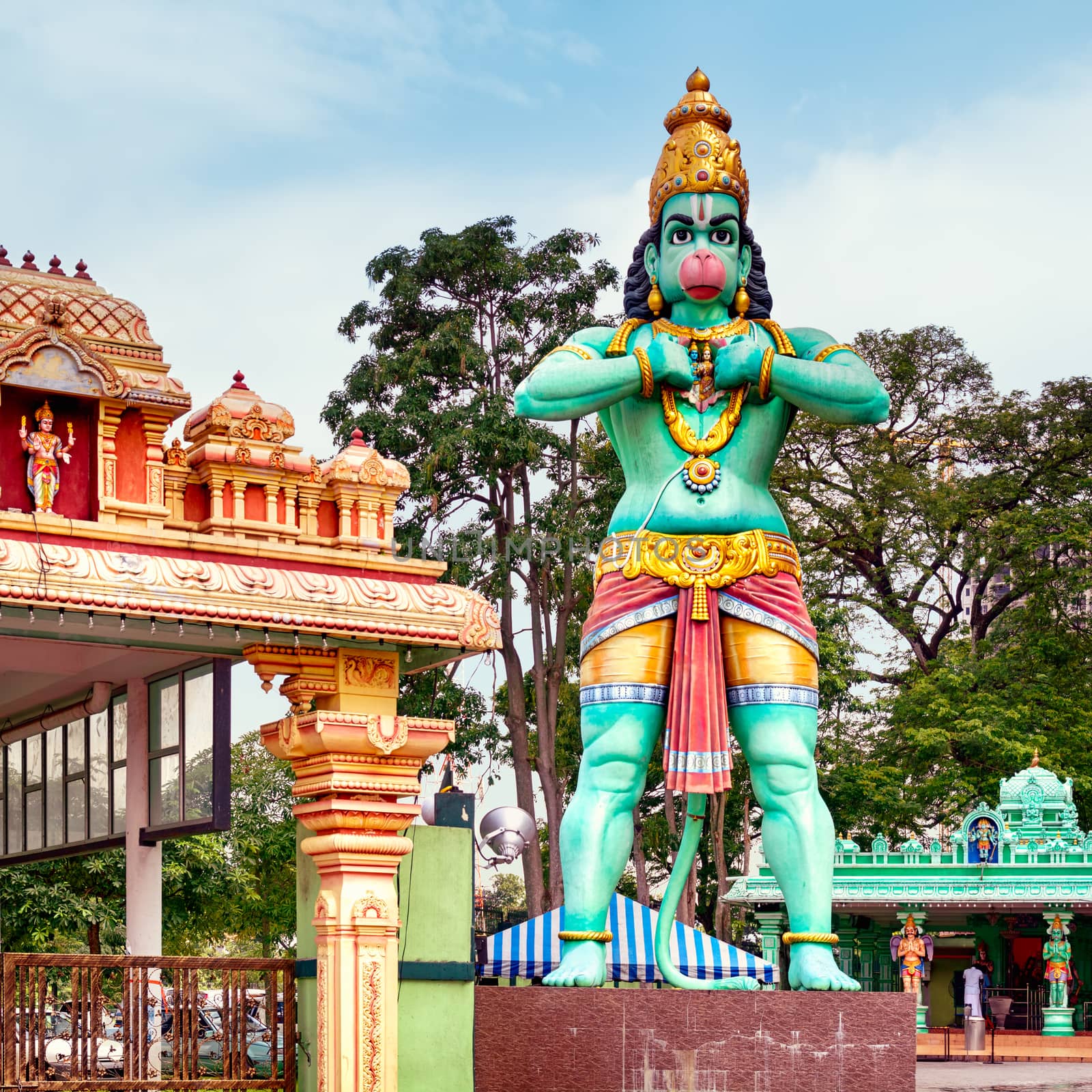 Statue of Hanuman a a Hindu god at the Batu Caves in Kuala Lumpur