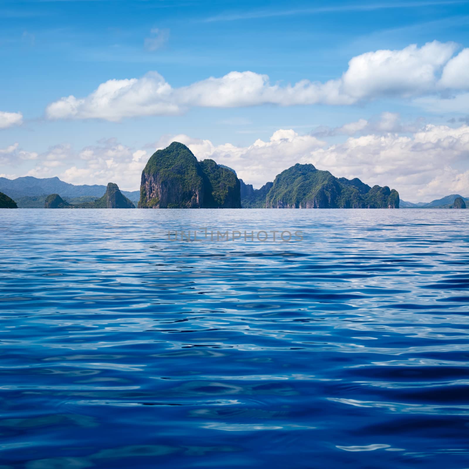 Distant view of Inabuyatan Island in Palawan.