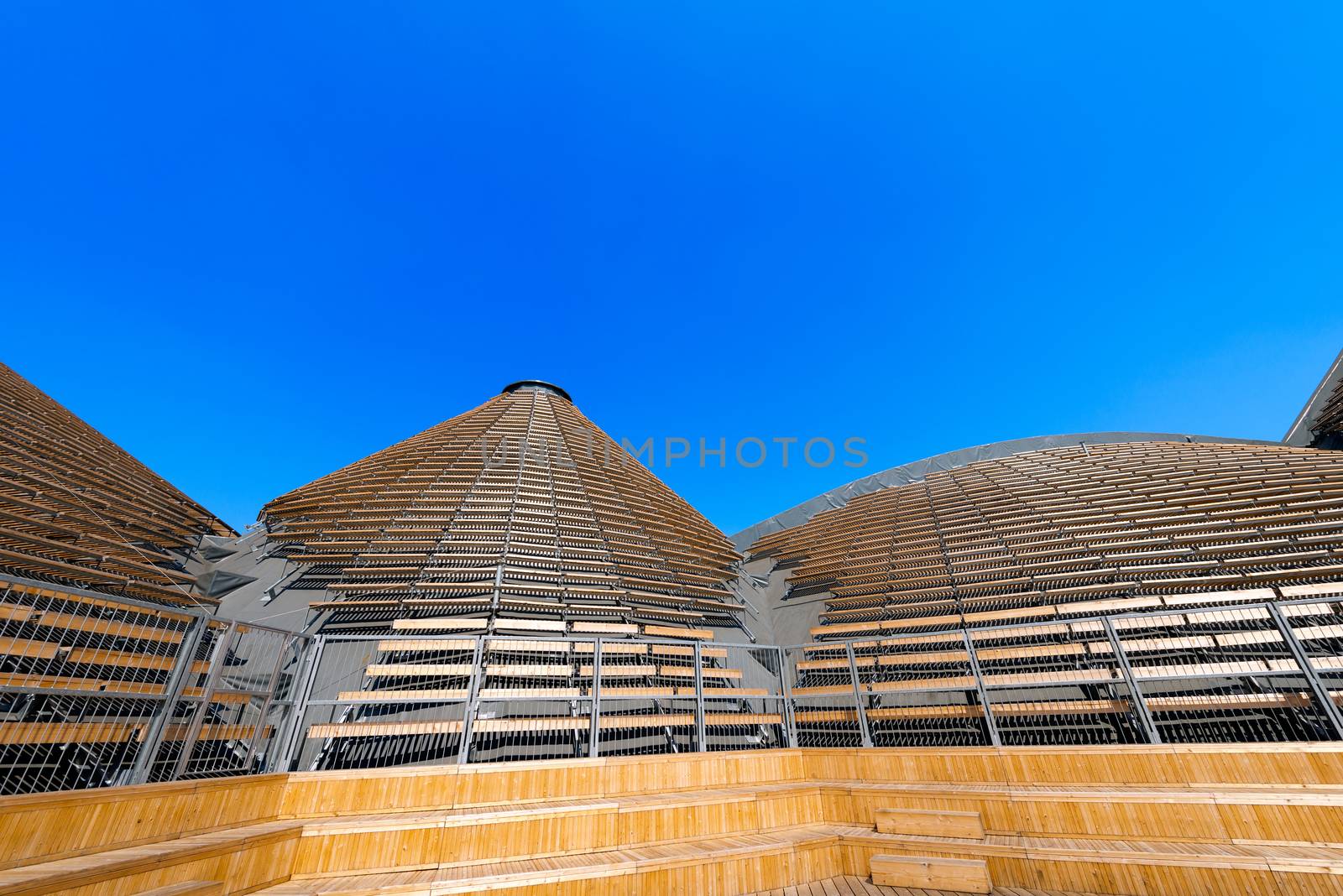 MILAN, ITALY - AUGUST 31, 2015: Zero pavilion at Expo Milano 2015, universal exposition on the theme of food, in Milan, Lombardy, Italy, Europe