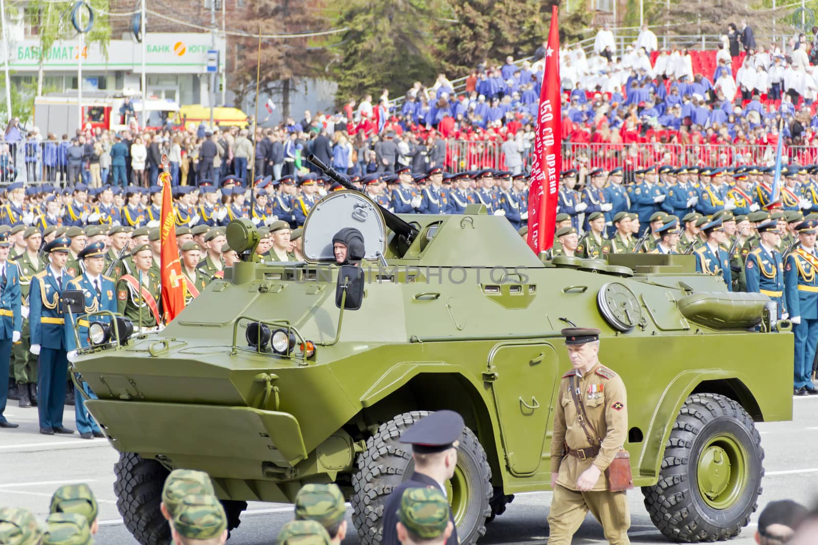 Russian military transport at the parade on annual Victory Day by Julialine