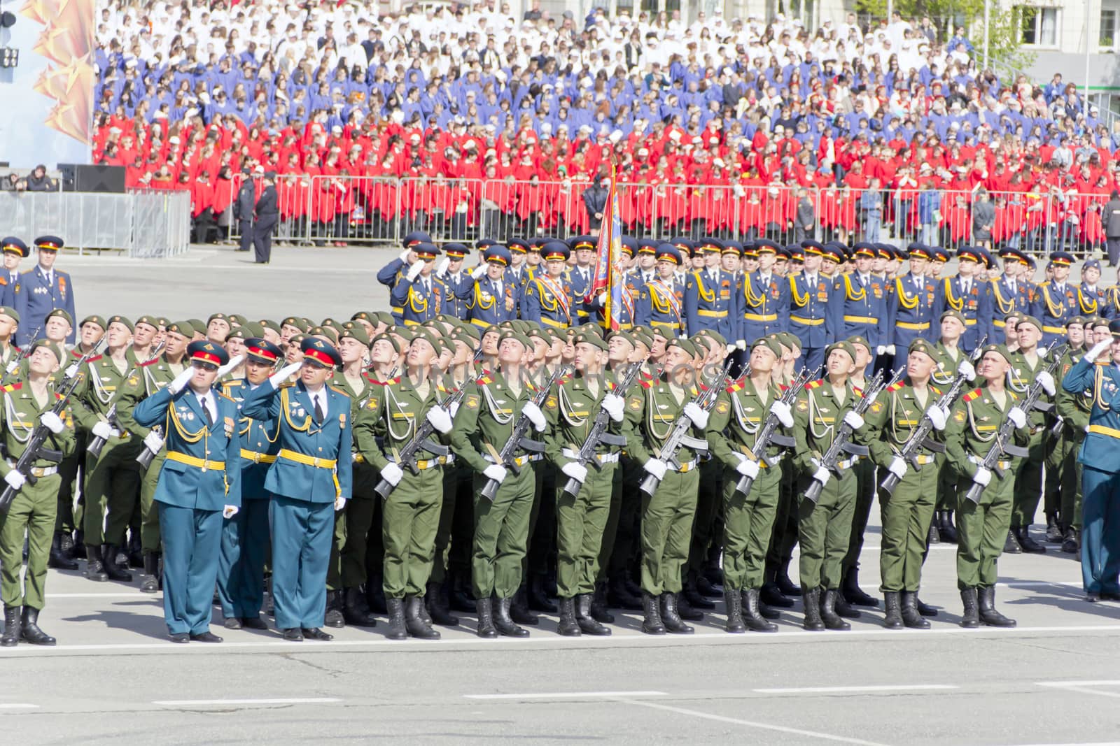 Russian ceremony of the opening military parade on annual Victor by Julialine
