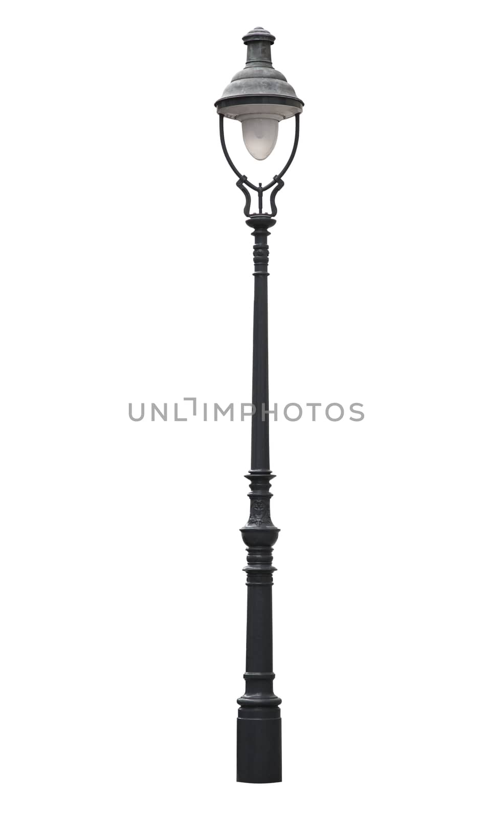 An isolated photo of an old street lamppost