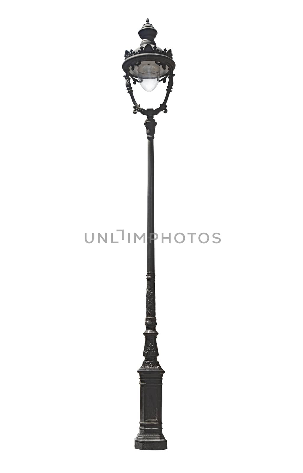 An isolated photo of an old street lamppost