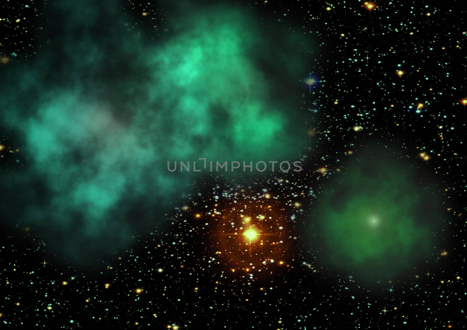Far being shone nebula and star field against space. "Elements of this image furnished by NASA".
