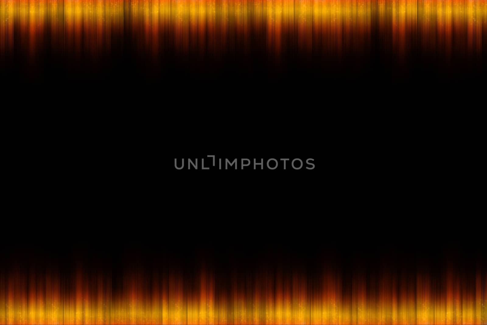 Isolated Hot Fire Frame On Black Background