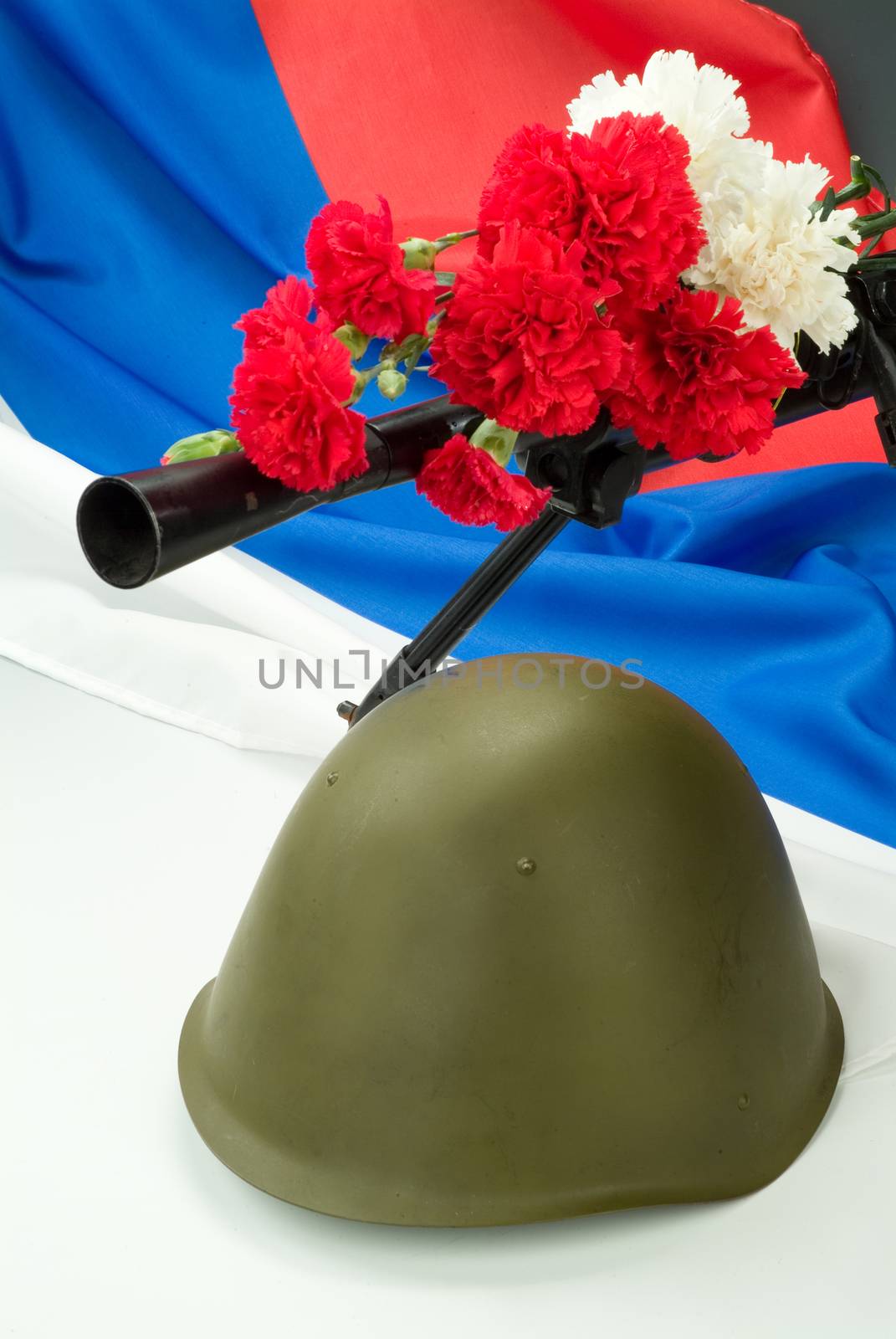 Machinegun and flowers