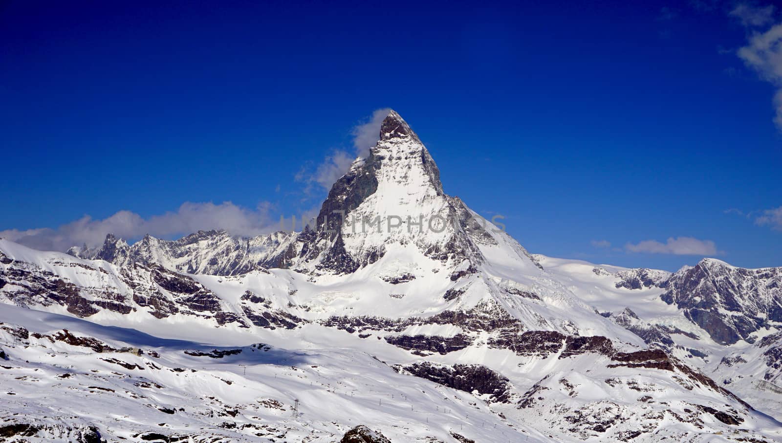 View of Matterhorn on a clear sunny day Zermatt, Switzerland