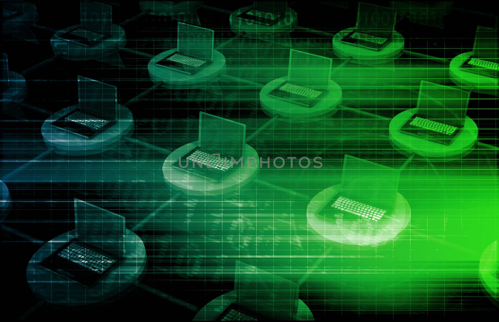 Scientific Research Concept as Futuristic Technology Abstract