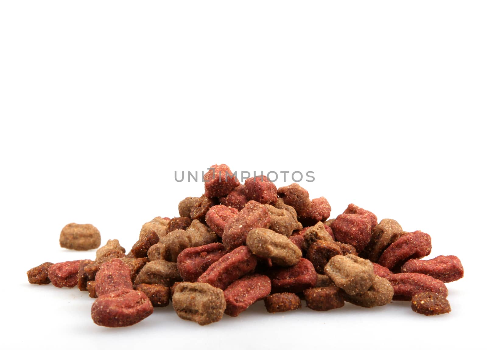pet food isolated on white