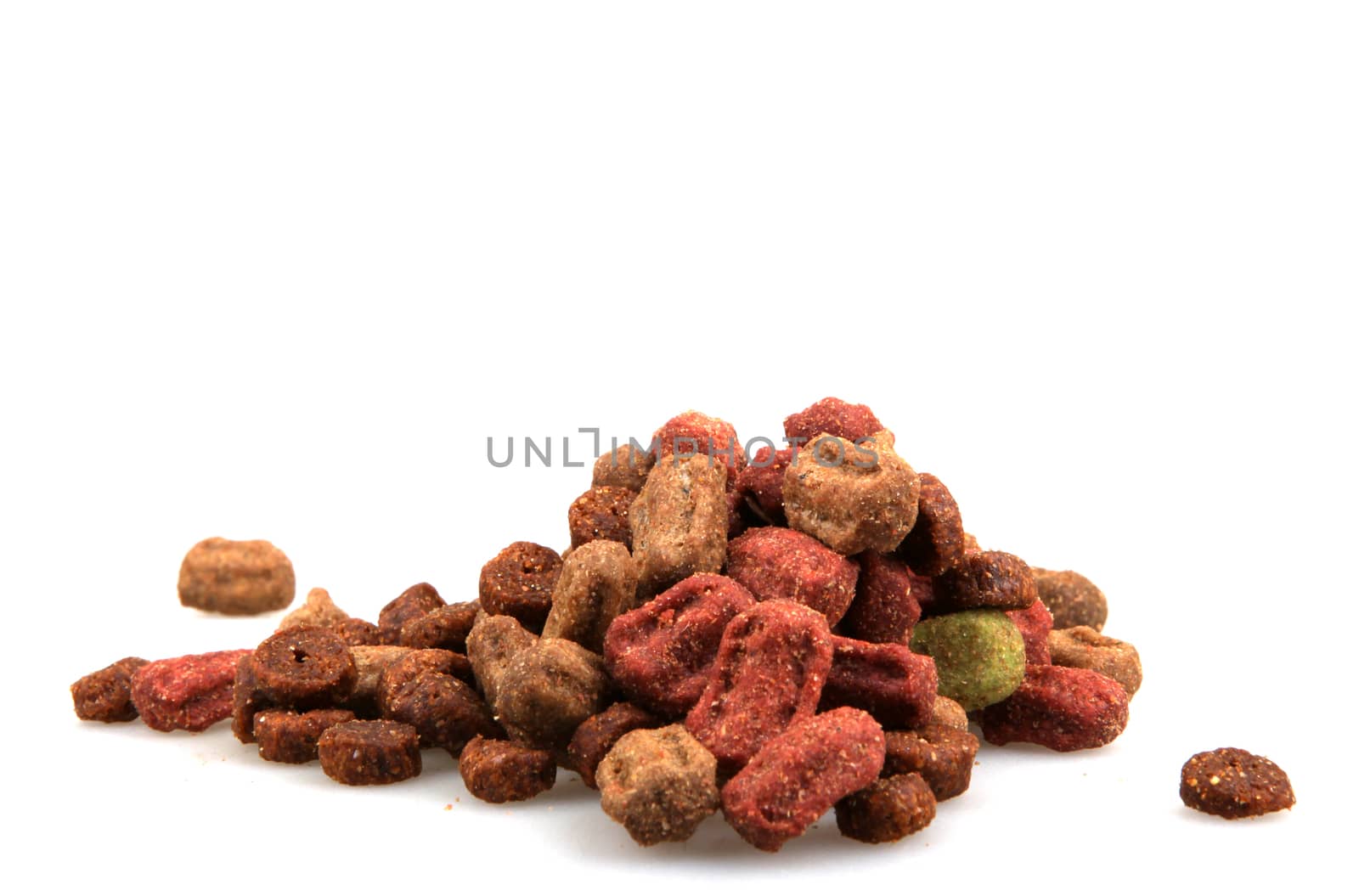 pet food isolated on white