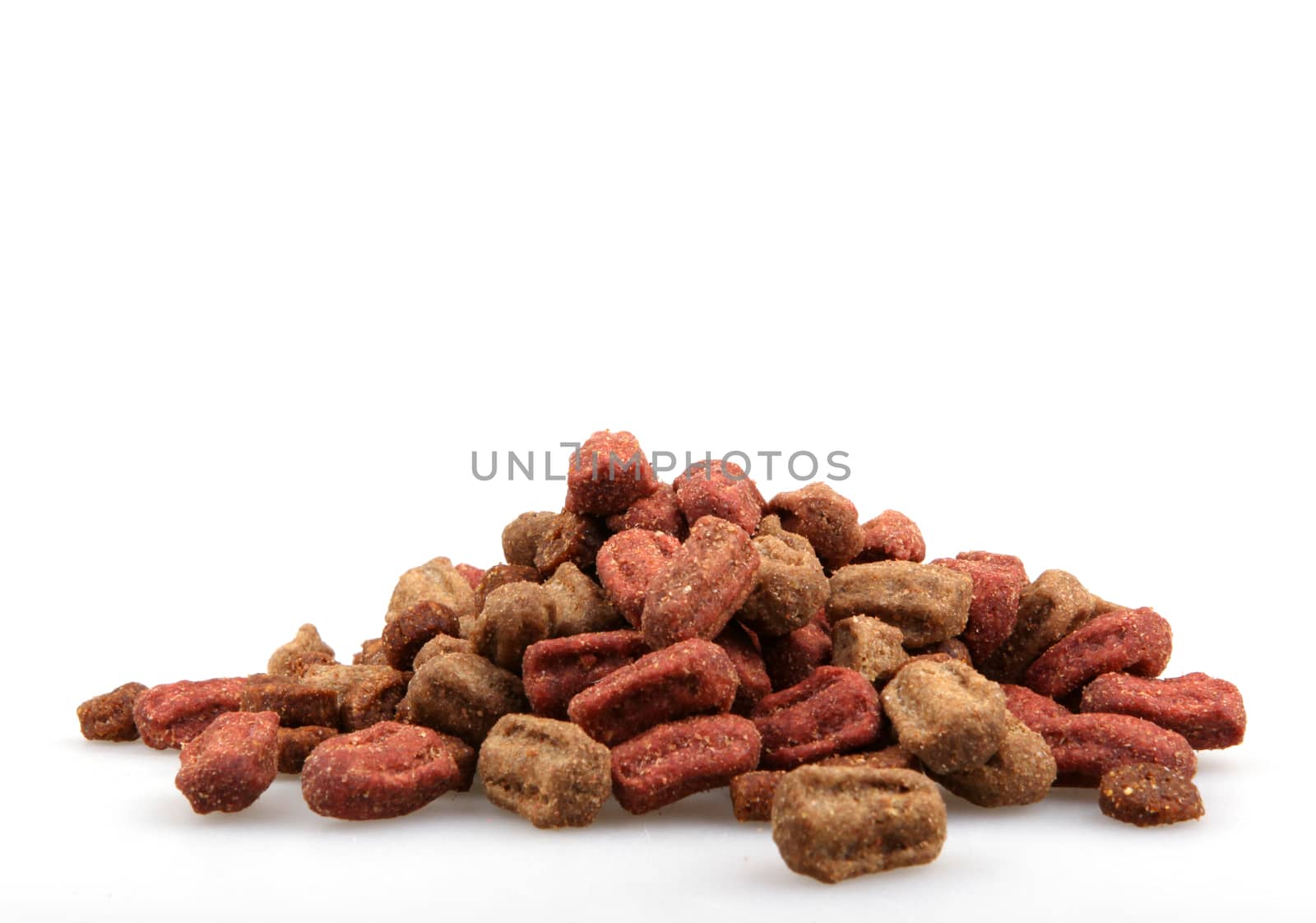 pet food isolated on white