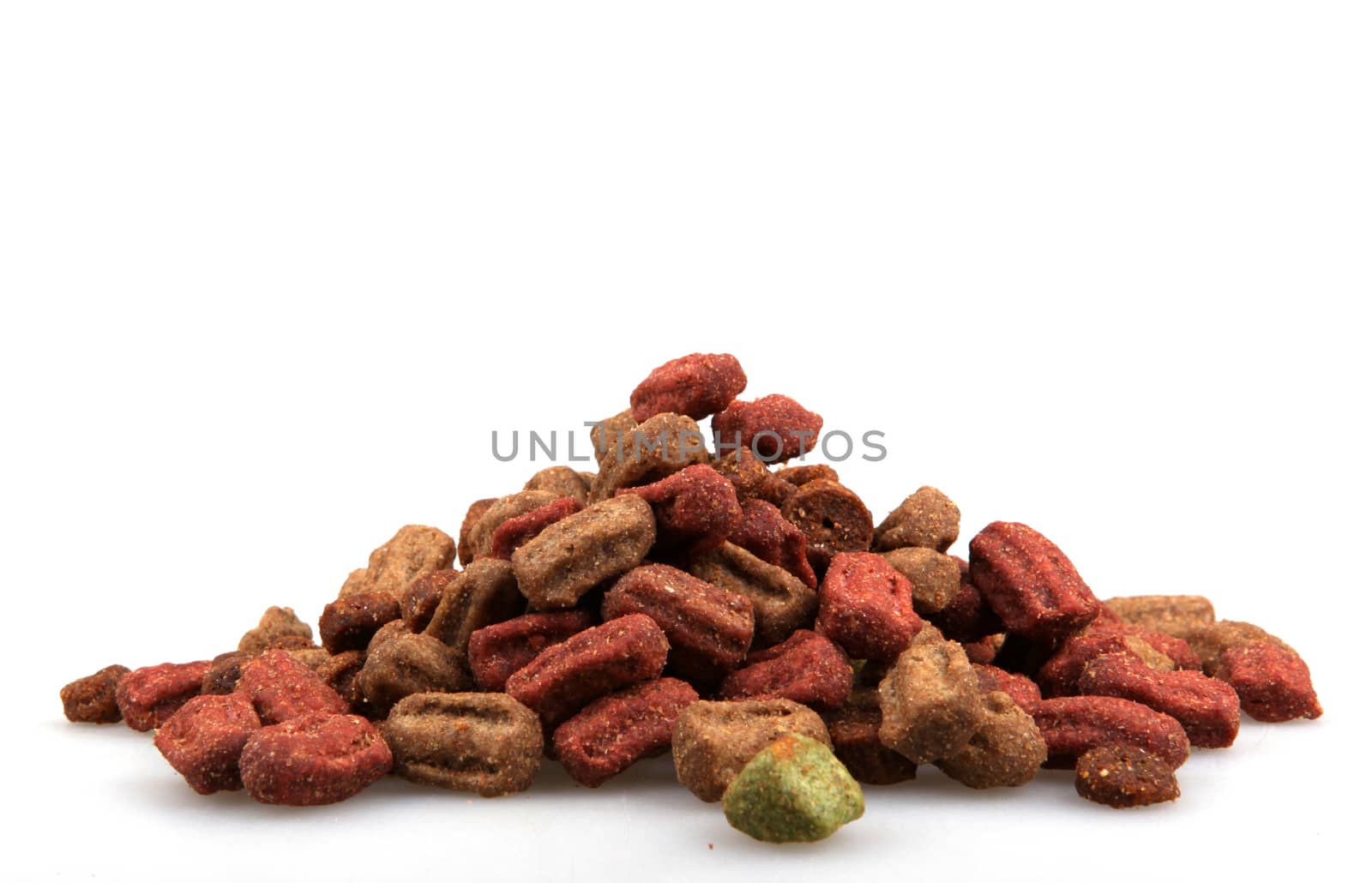 pet food isolated on white