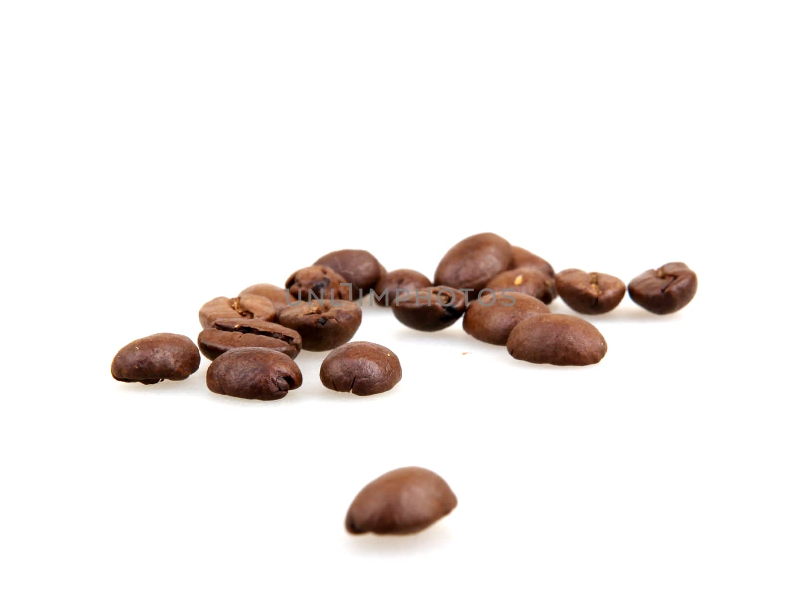 coffee beans isolated on white