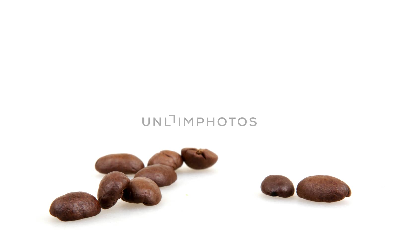 coffee beans isolated on white