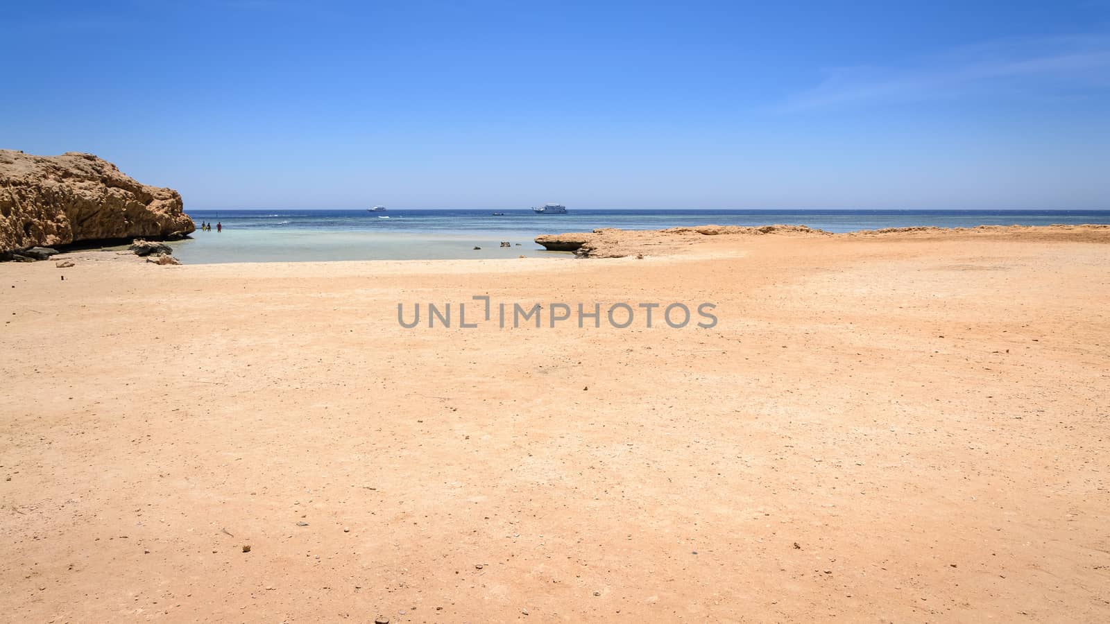 In the picture one of the many beaches of Ras Mohammed National Park where tourists go to snorkeling.