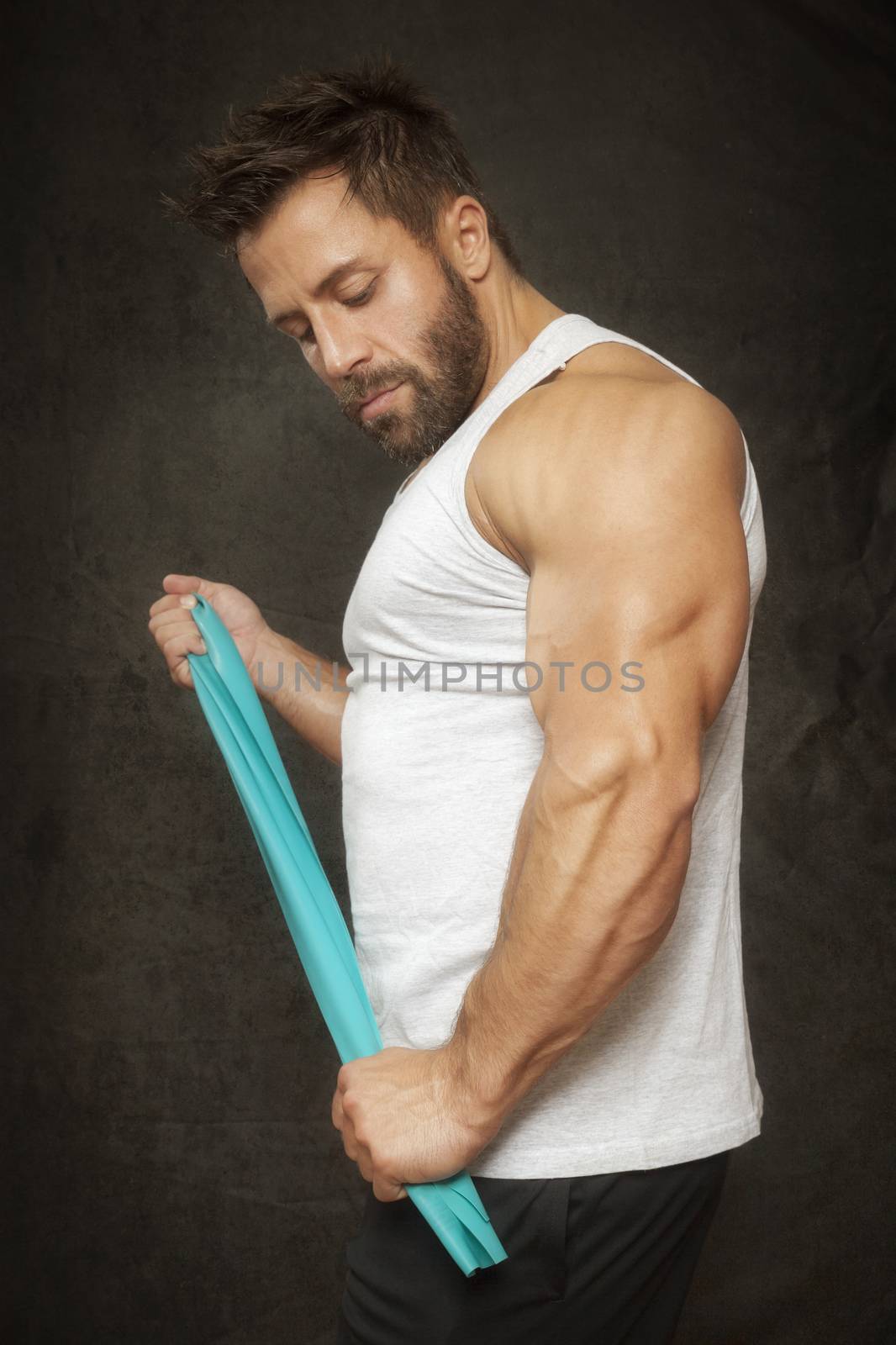 An image of a handsome young muscular sports man