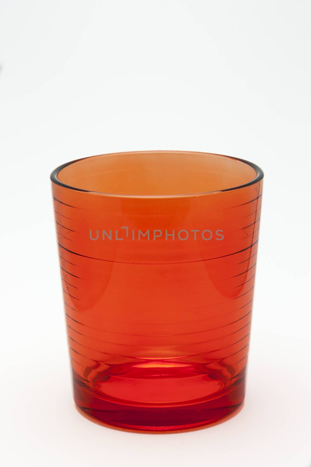 Red glass isolated on white background