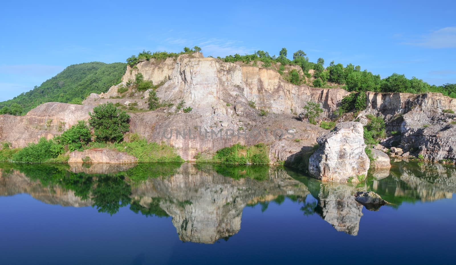 Mountain lake in Chau Doc town, An Giang, Vietnam. Chau doc near Cambodia is famous tourist spots of the Mekong river tours.