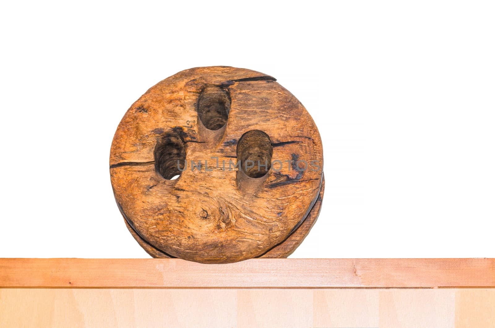 Antique wooden pulley by JFsPic