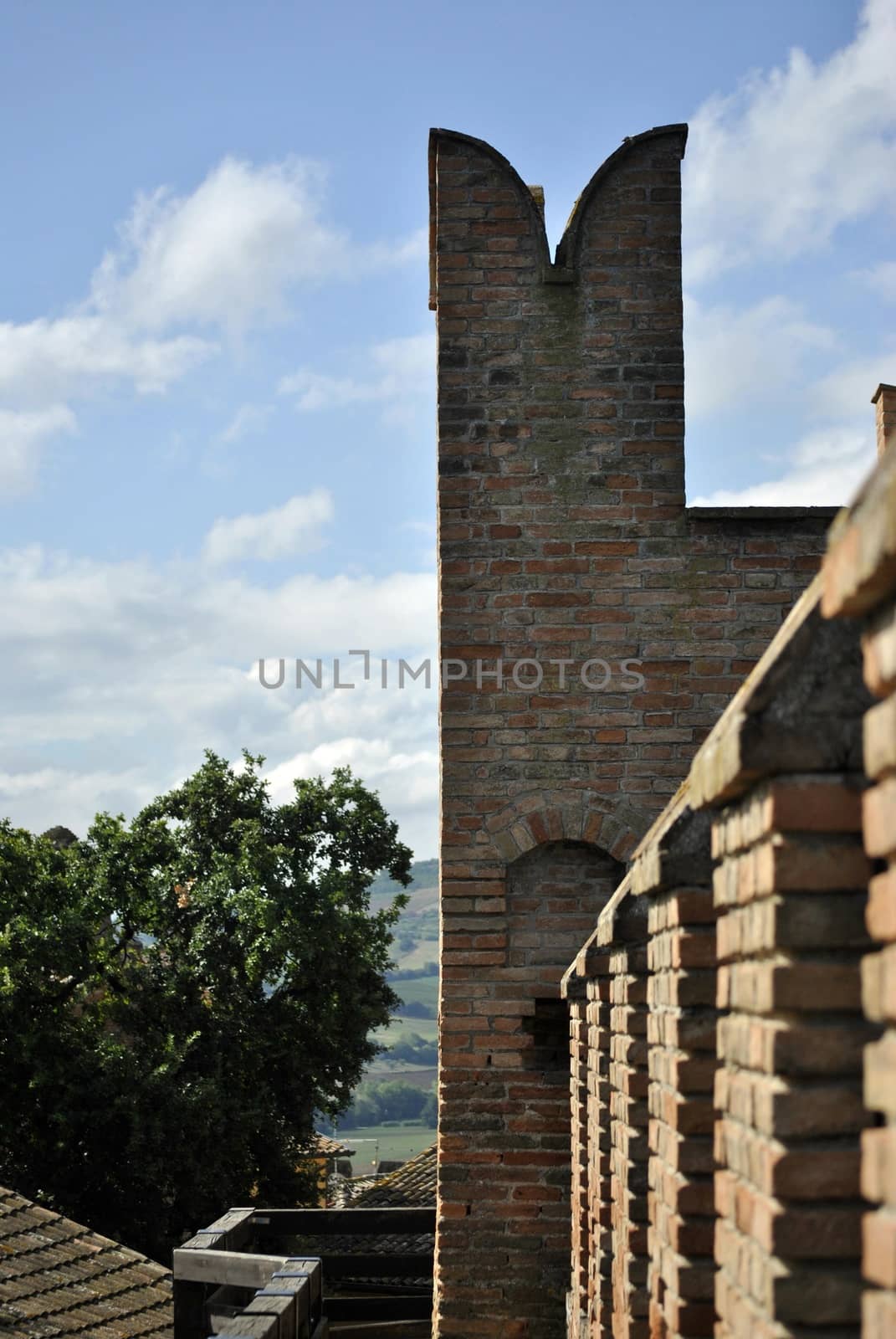 middle age tower in Italy, castle of Gradara