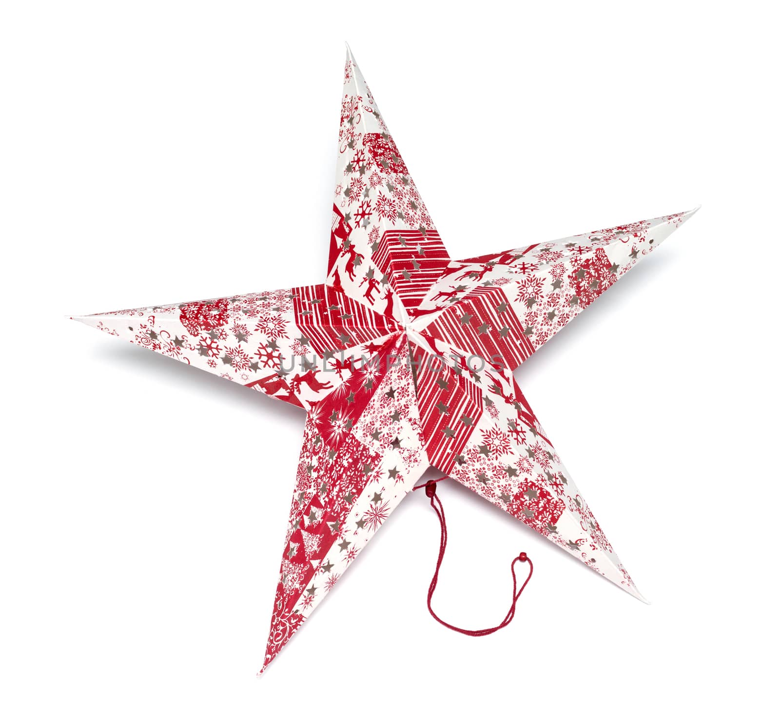 Christmas star on a white background