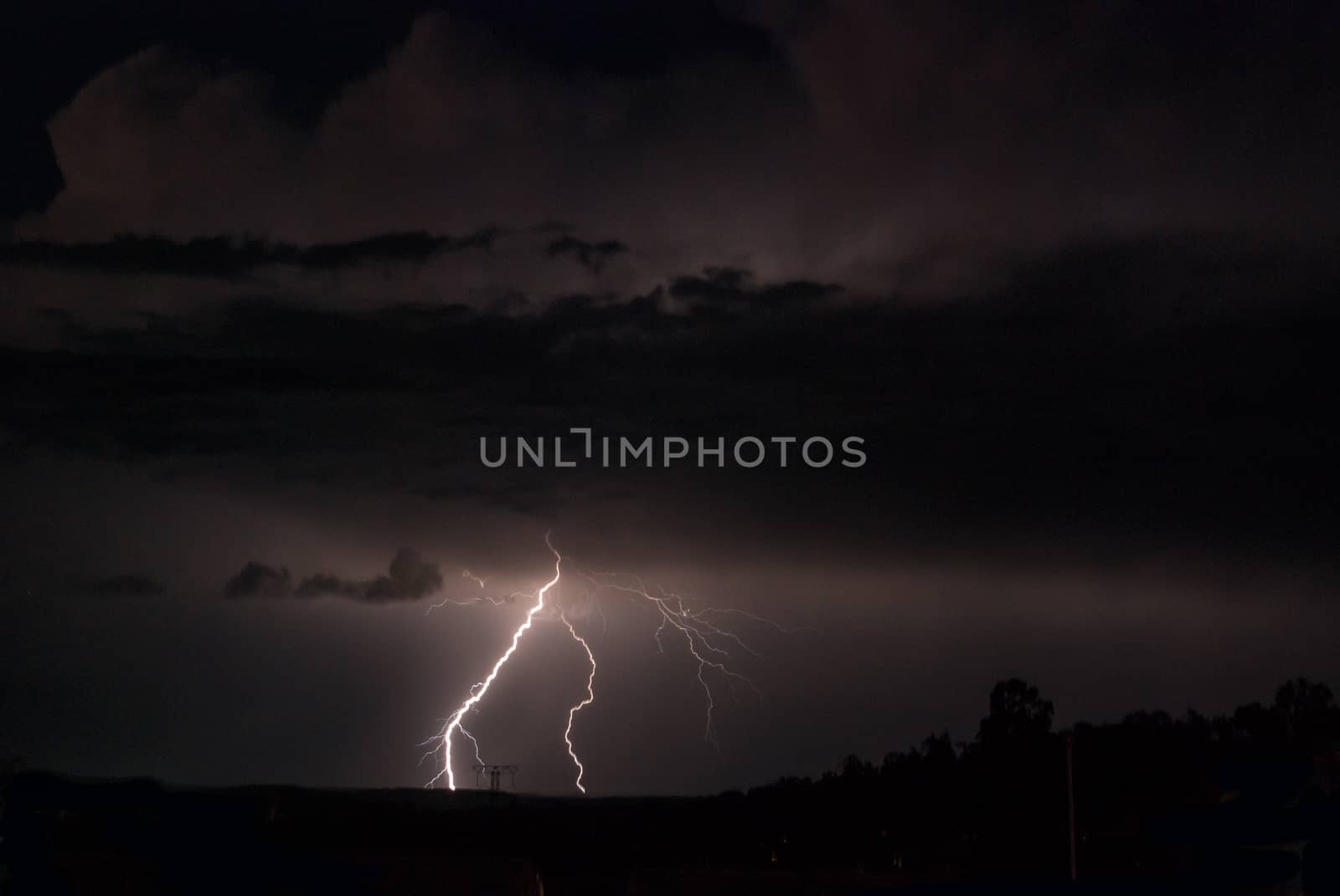 Lightning, Weather and Storms in night skies