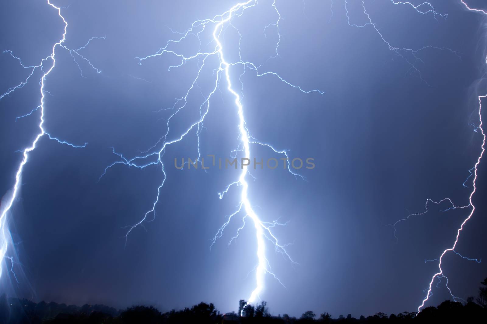 Lightning, Weather and Storms in night skies