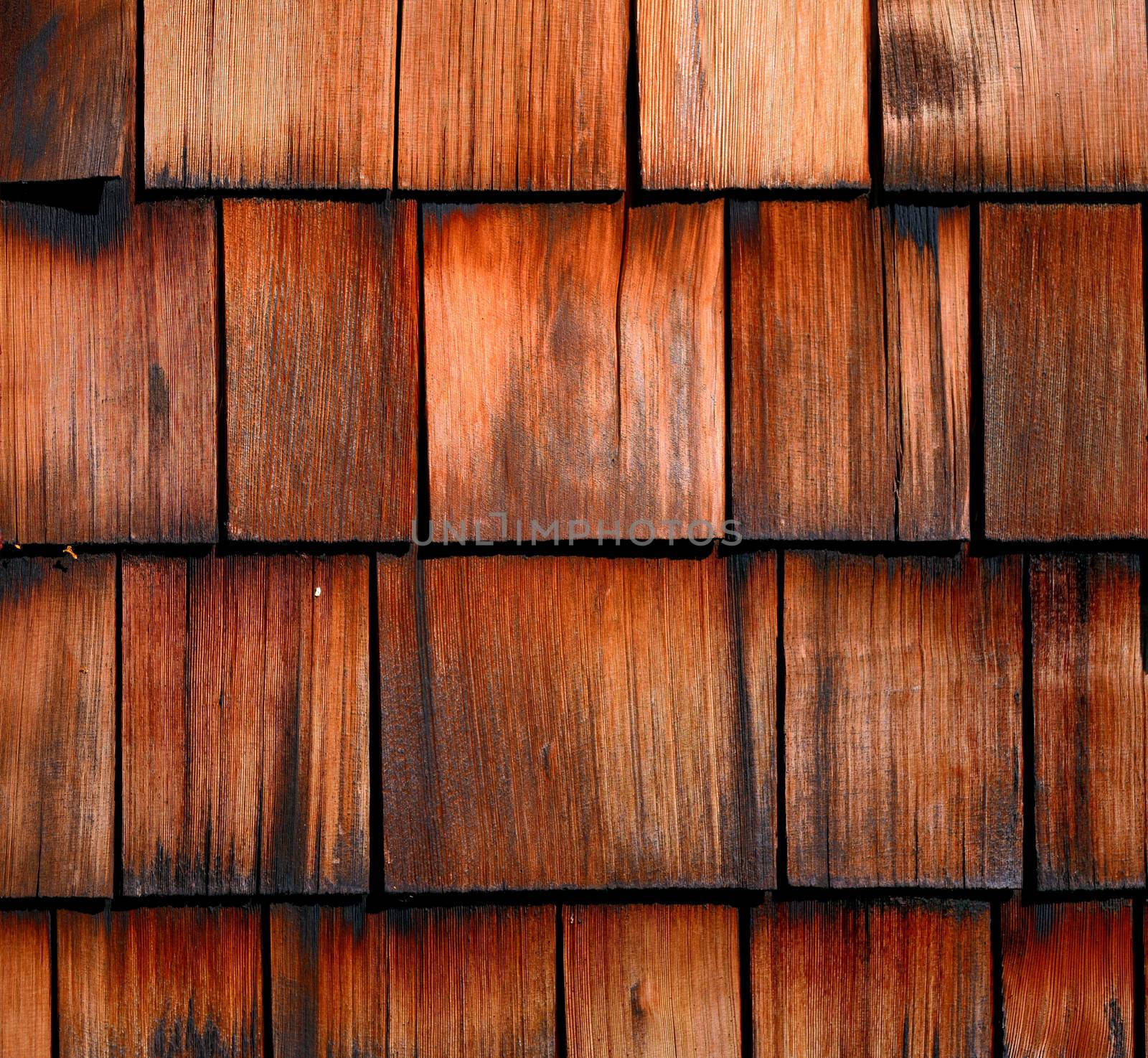construction of roof with wood tile shingles