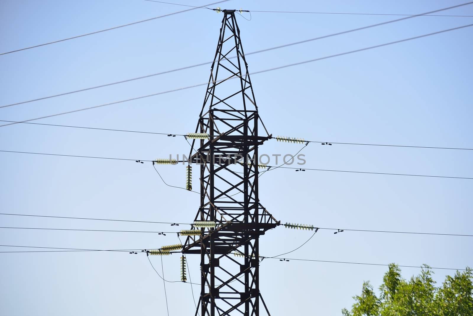 electricity pole ( High-voltage transmission line )