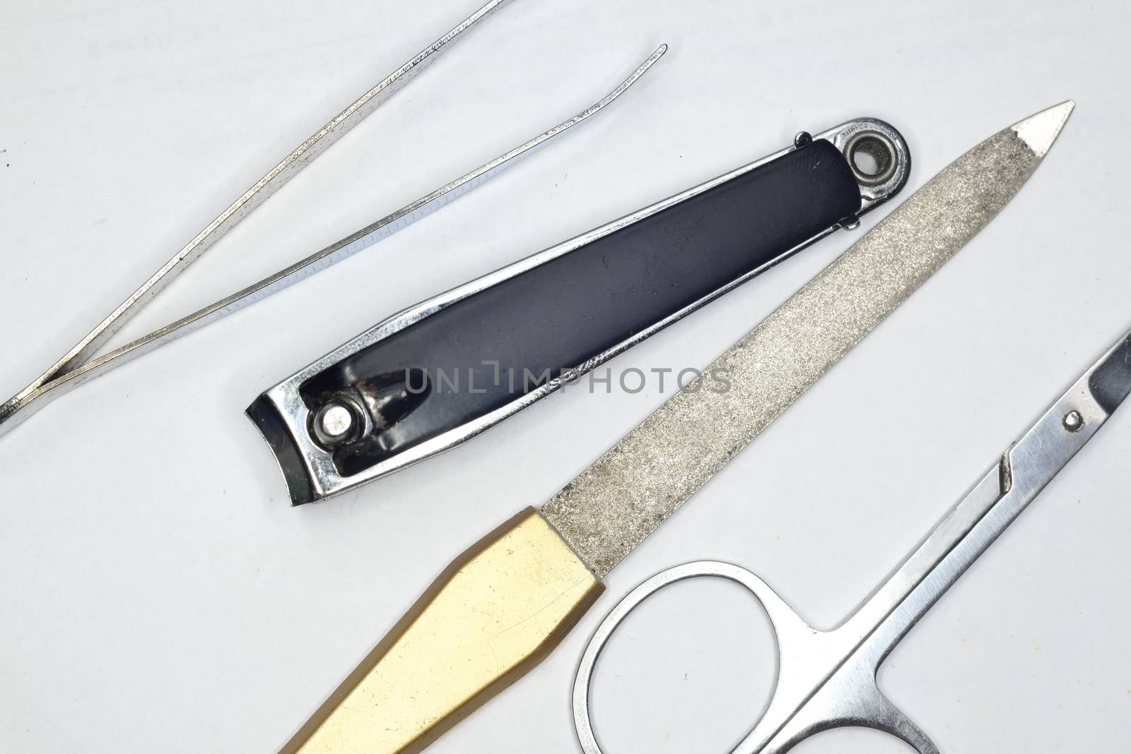 scissors, nail file, tweezers by alexandervedmed