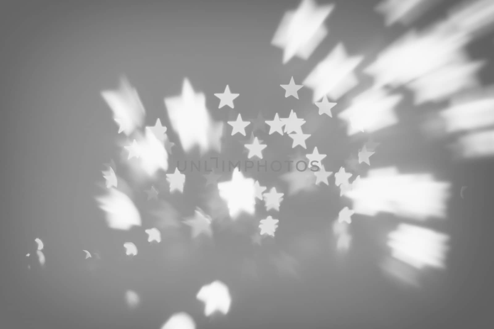 retro black and white stars in space (stars abstract blur background)