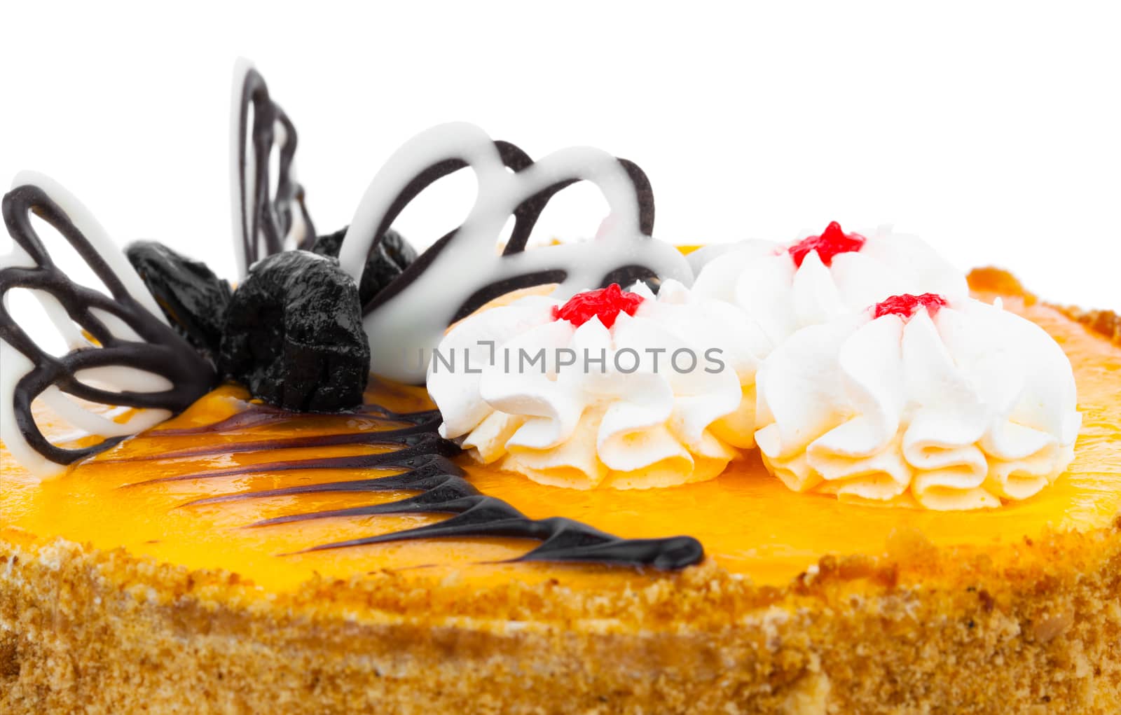 cake isolated on white background by motorolka