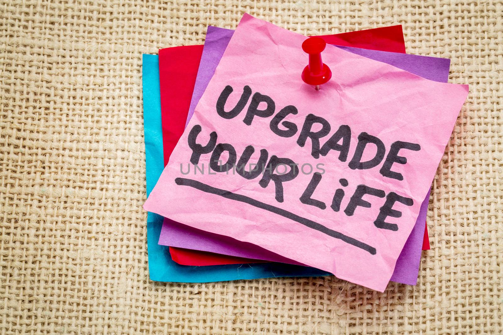 upgrade your life advice note by PixelsAway