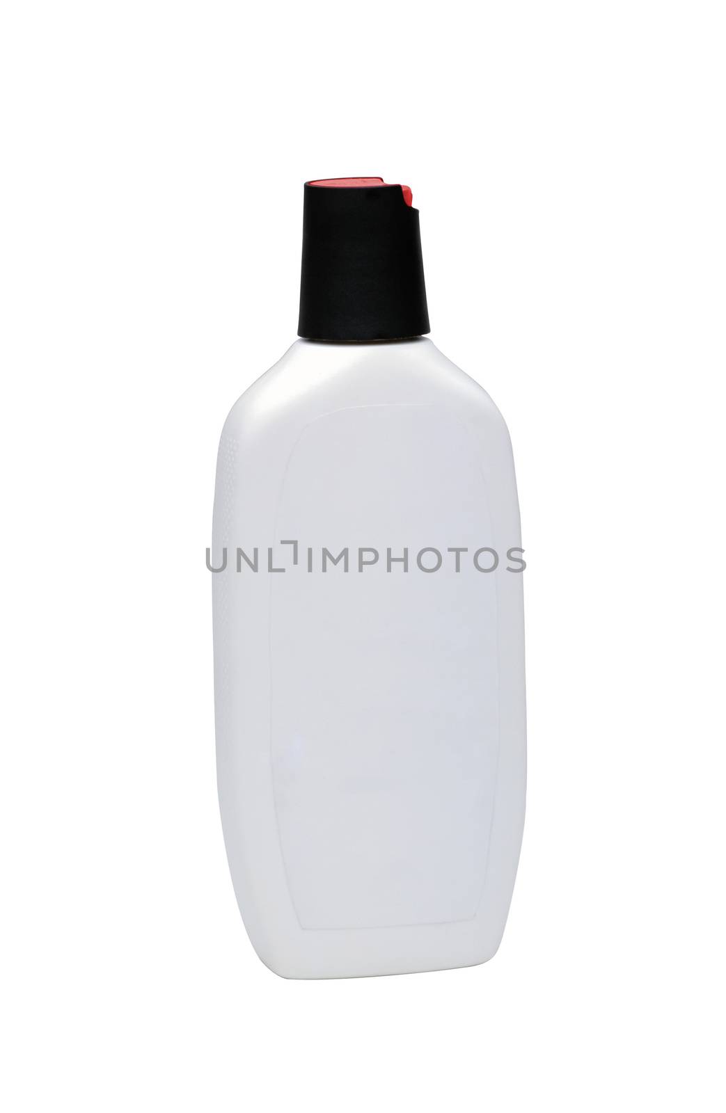 Shampoo bottle on the white backgrounds