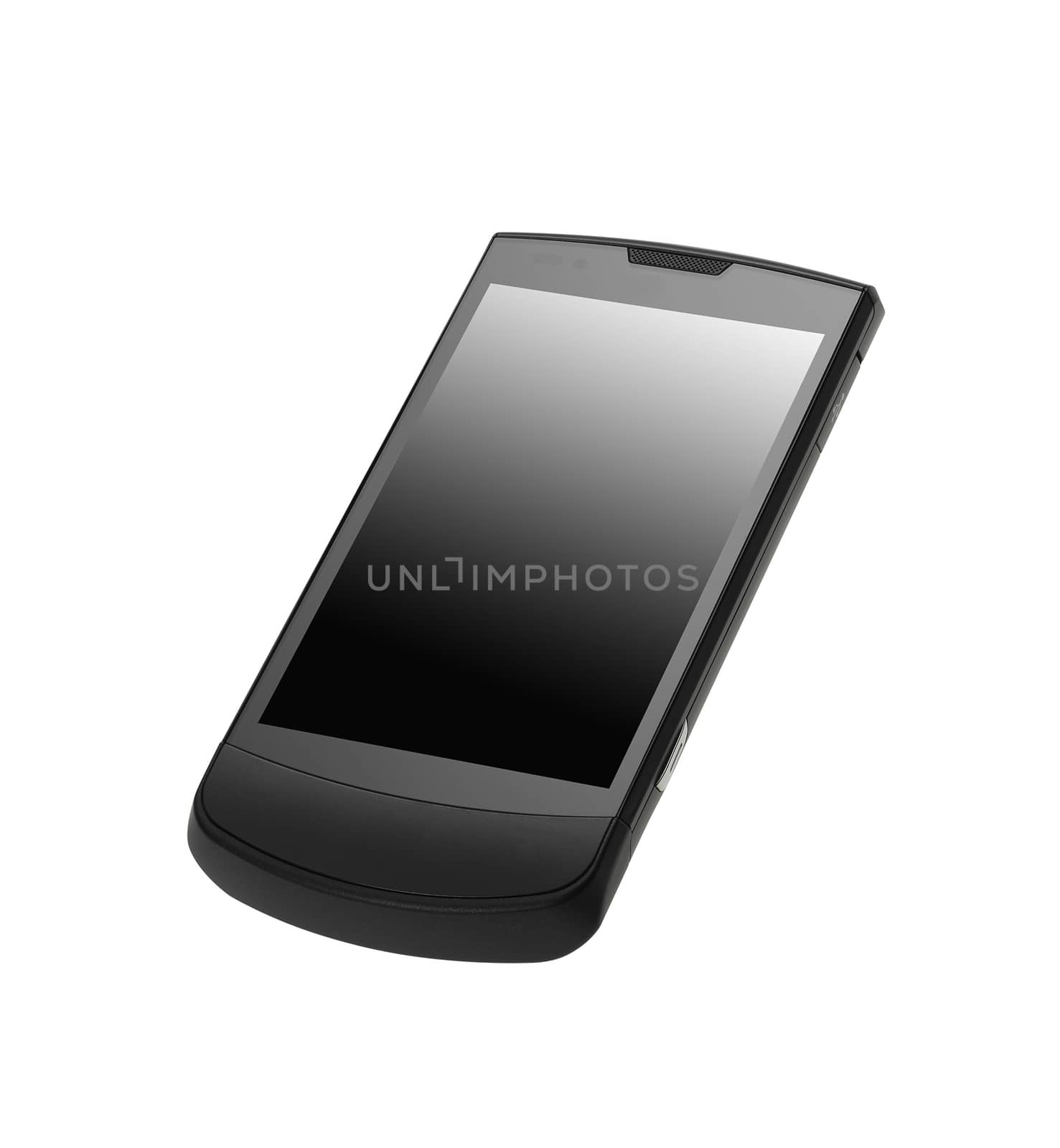 Modern smart phone isolated on white