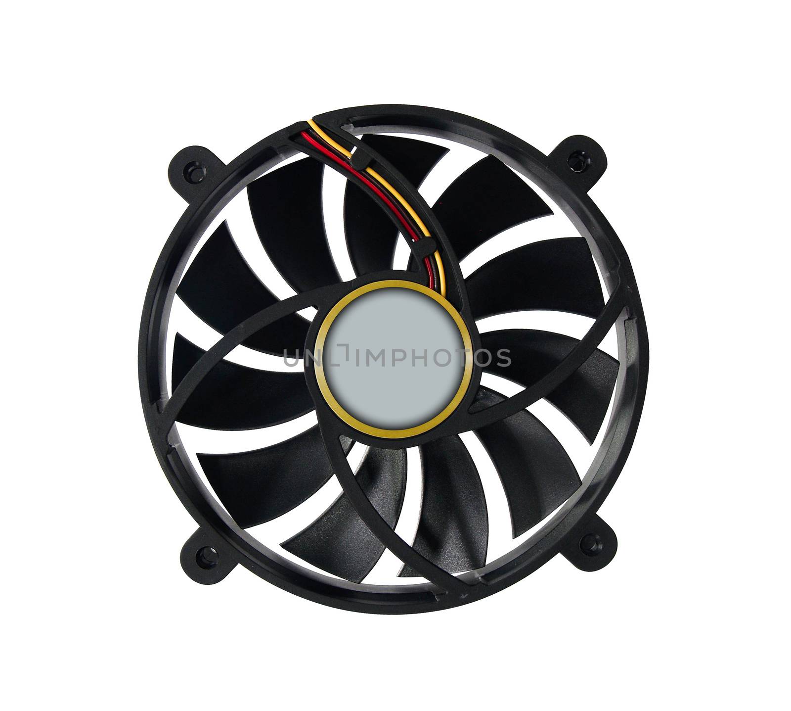Computer fan isolated on a white