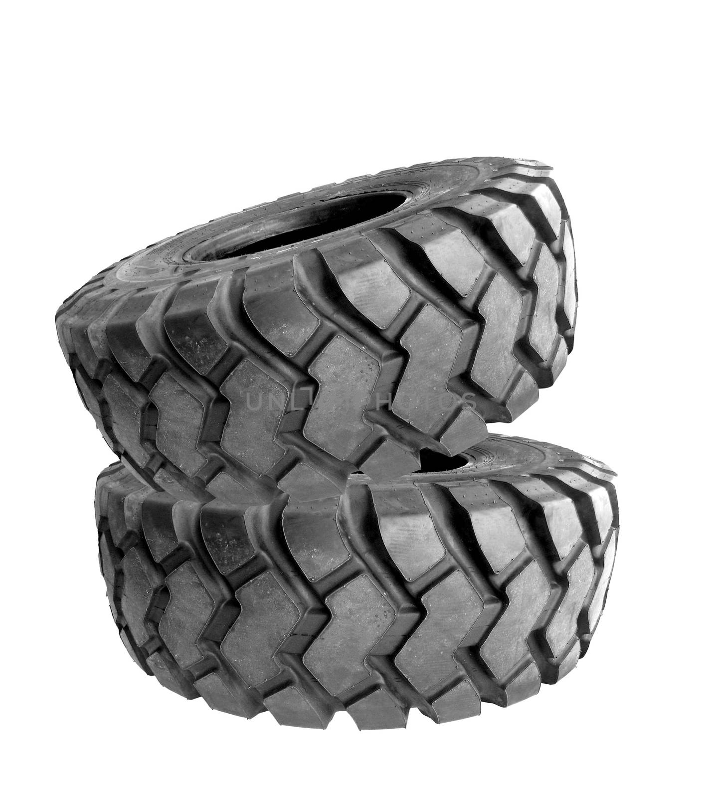 big Wheels. Isolated object on a white background