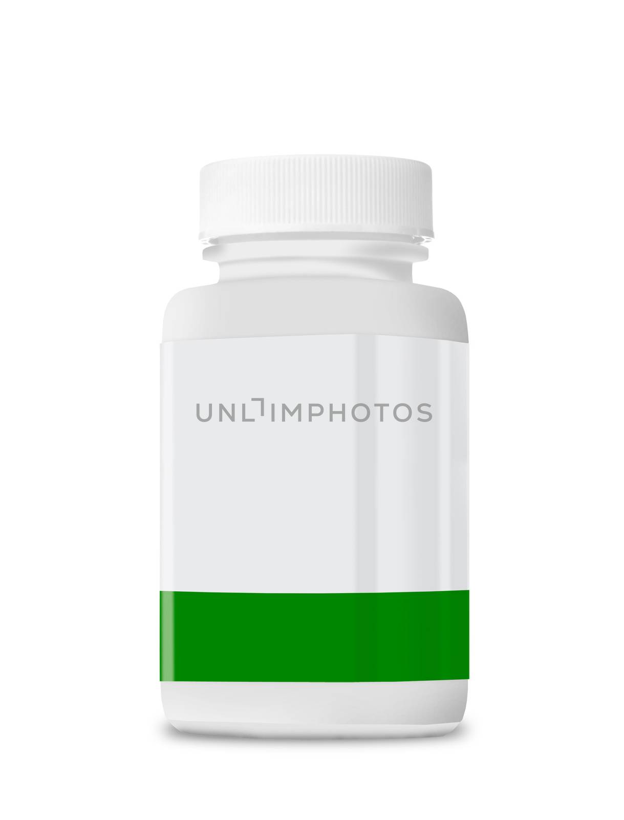 White medicine bottle closed