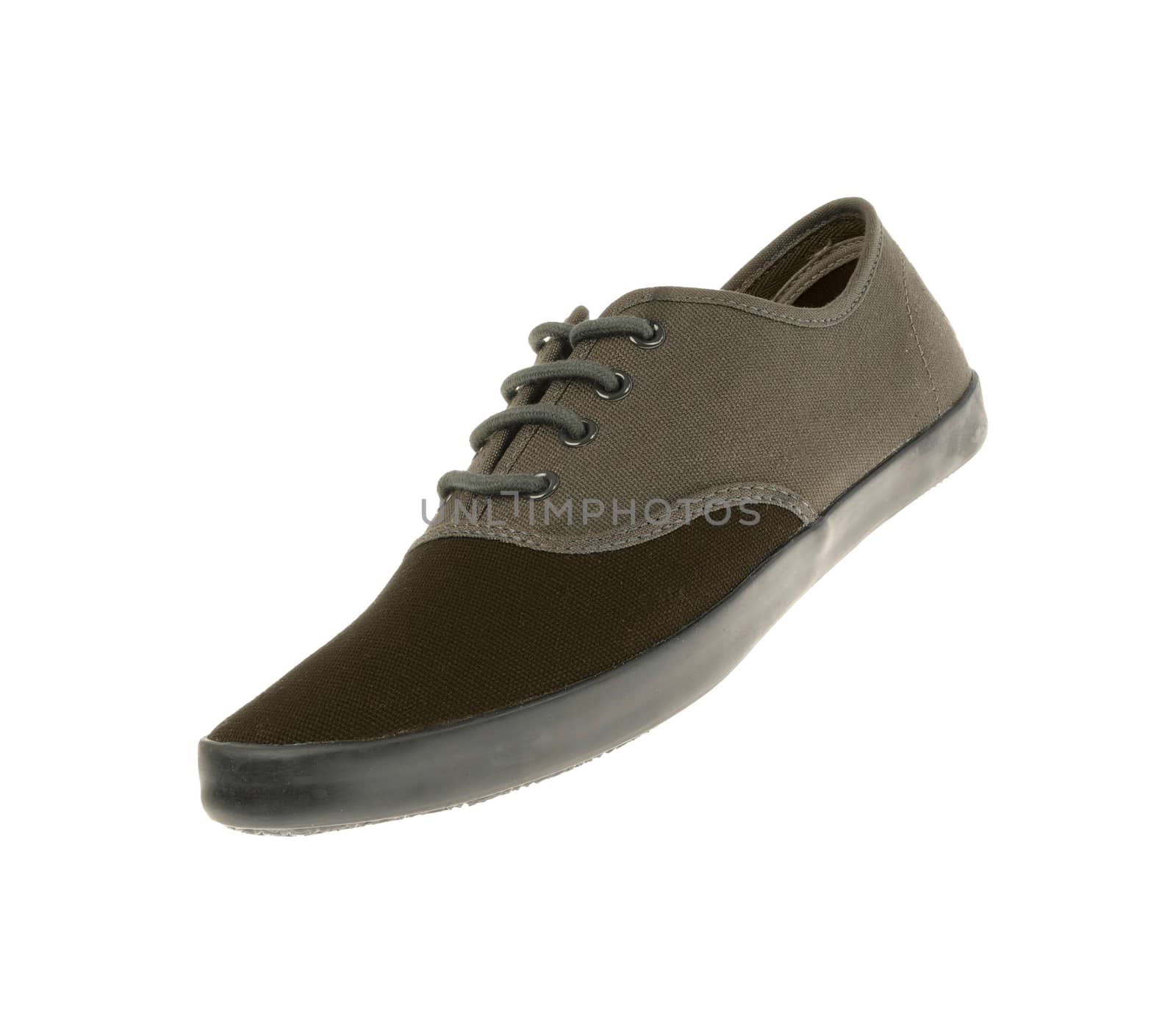 gray sneaker isolated on white background