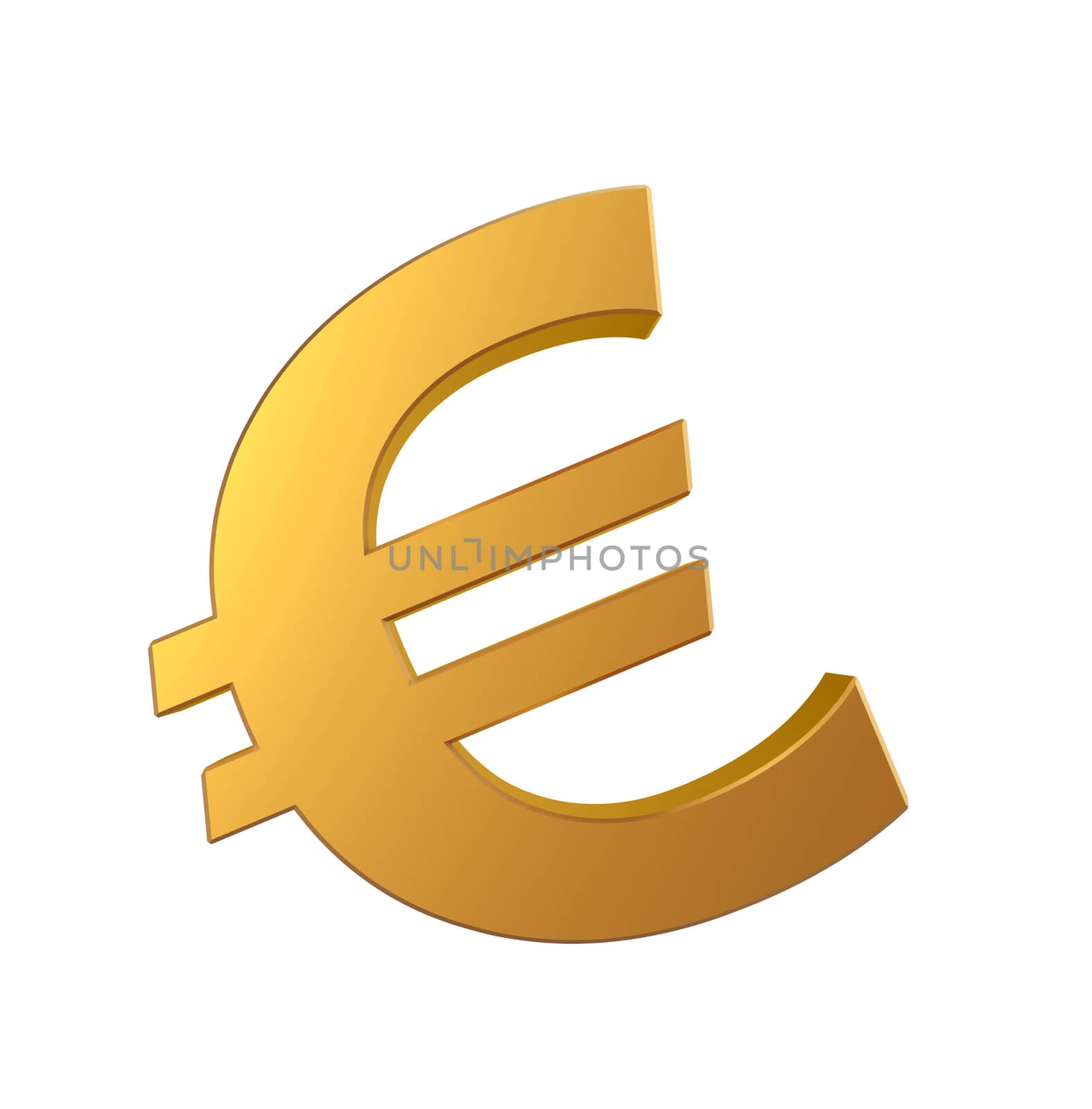 Gold euro sign