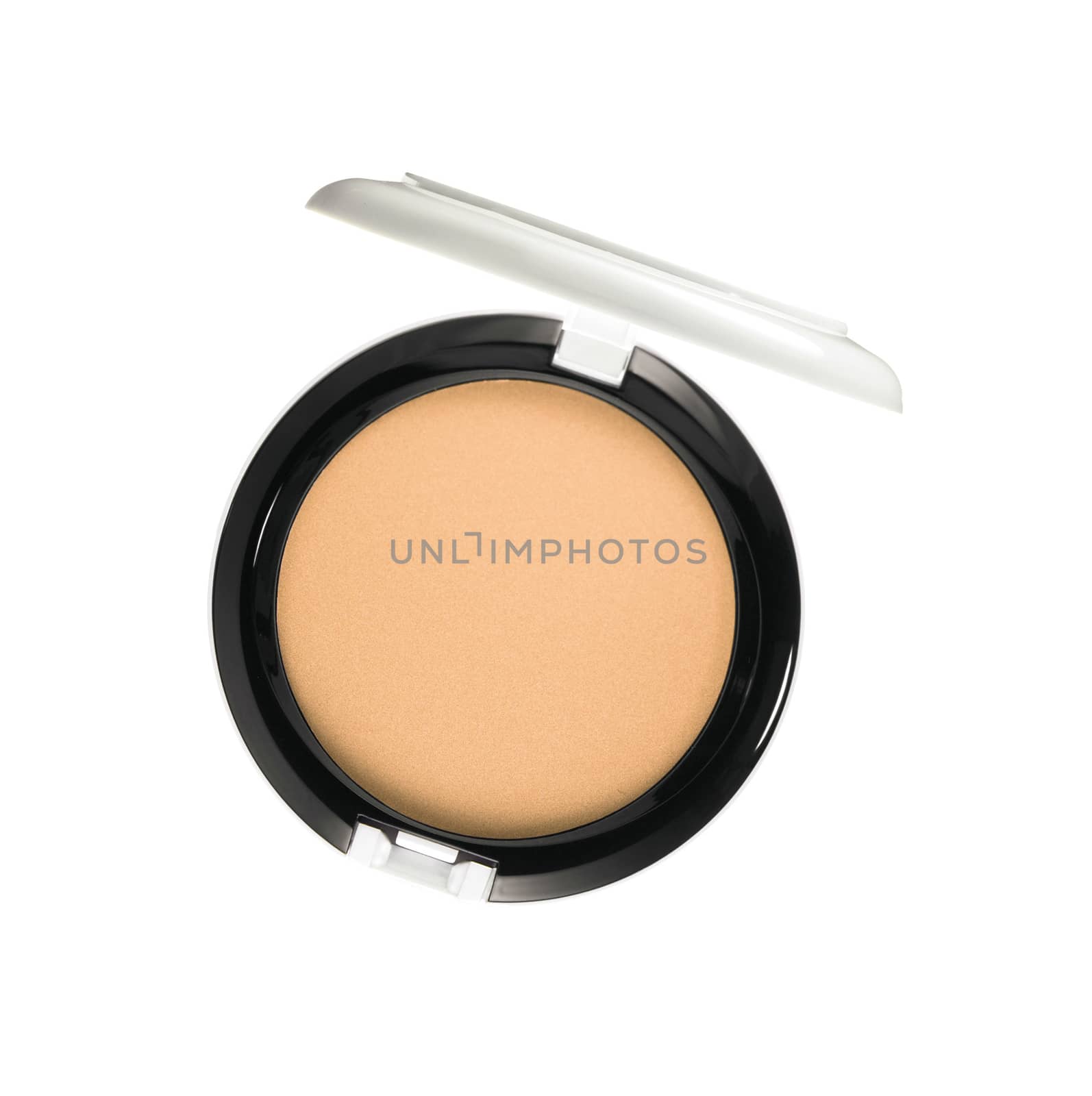 Make-up powder in box isolated on white