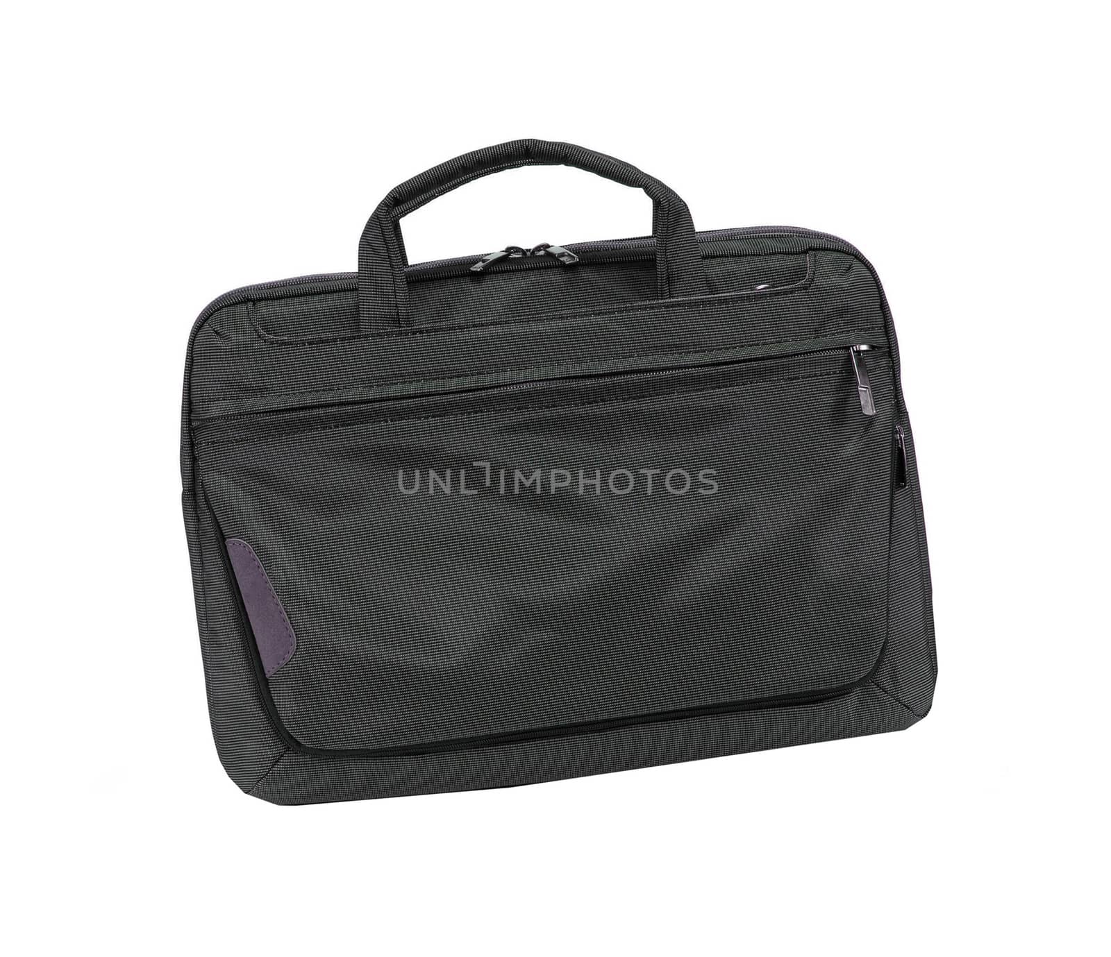 Black bag isolated on a white background.