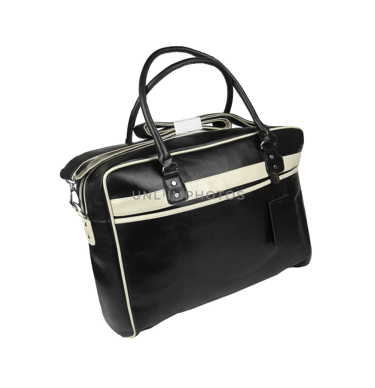 man's handbag isolated on a white backgruond