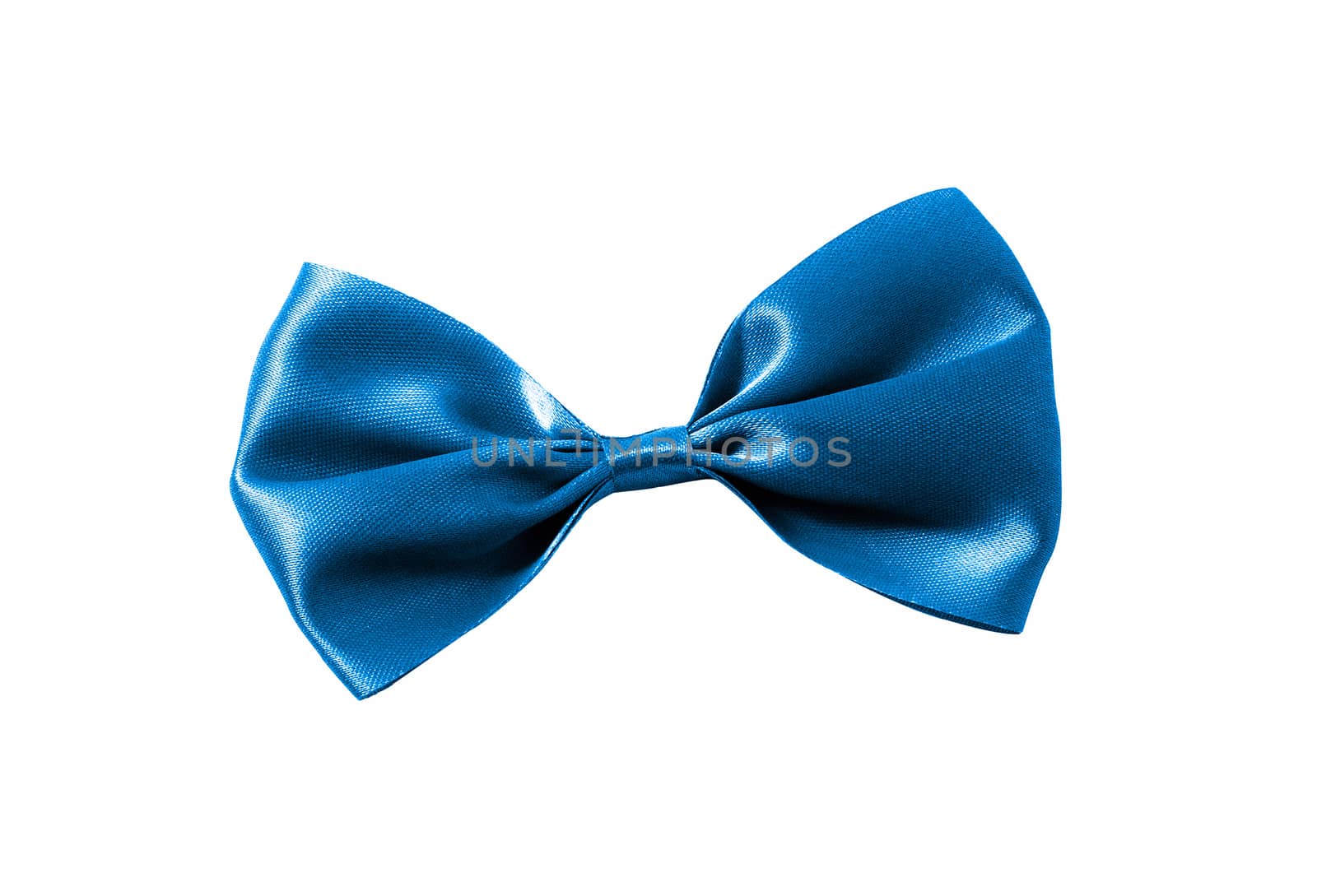 blue bow isolated on white background
