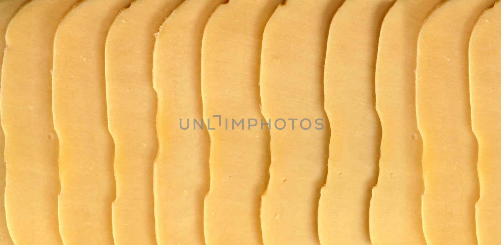 slices cheese on white background