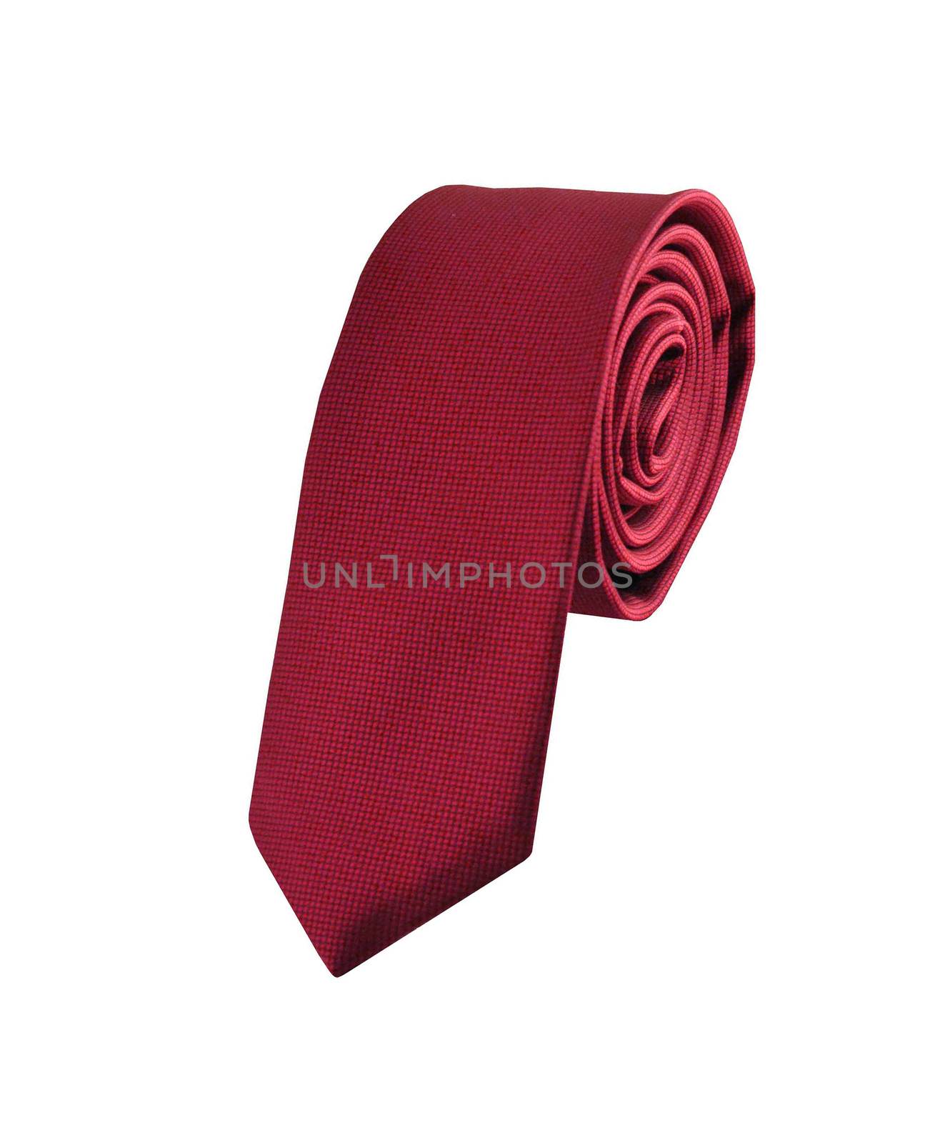 red tie isolated on white background