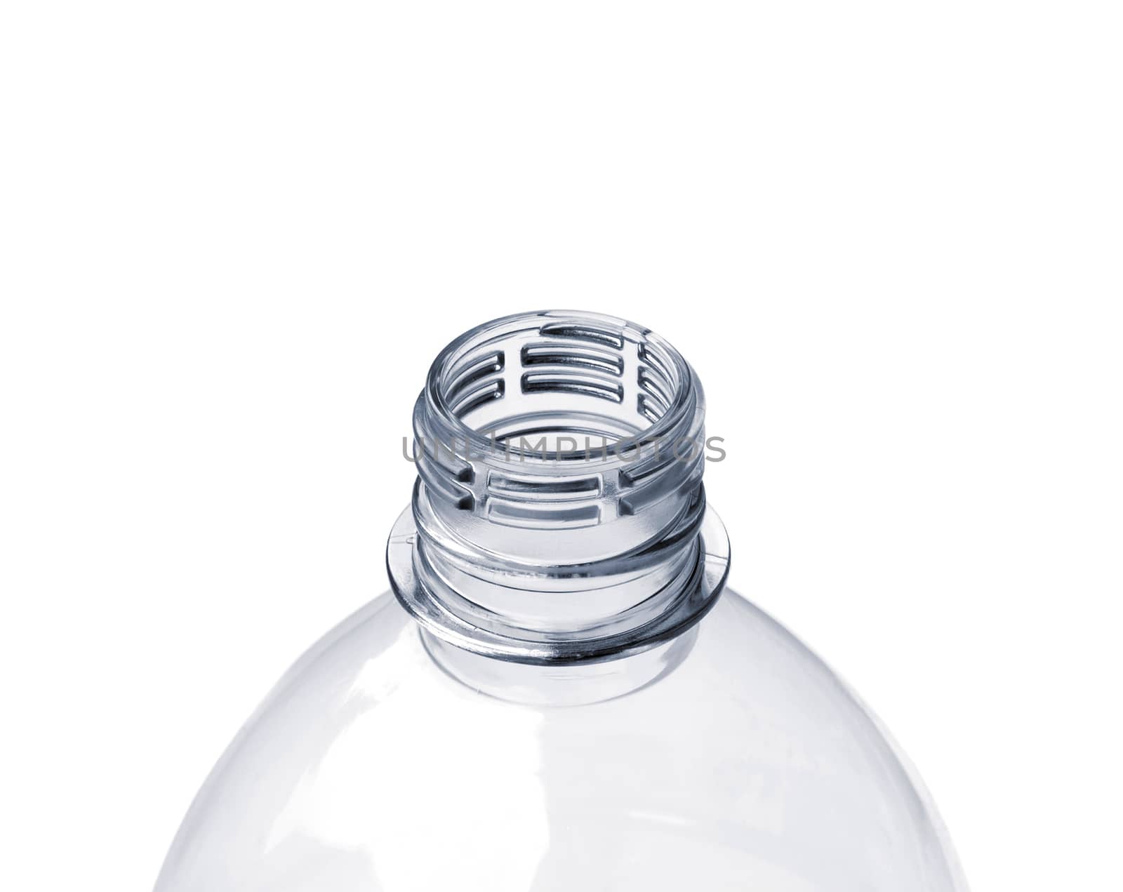 Plastic bottle of water isolated on a white background