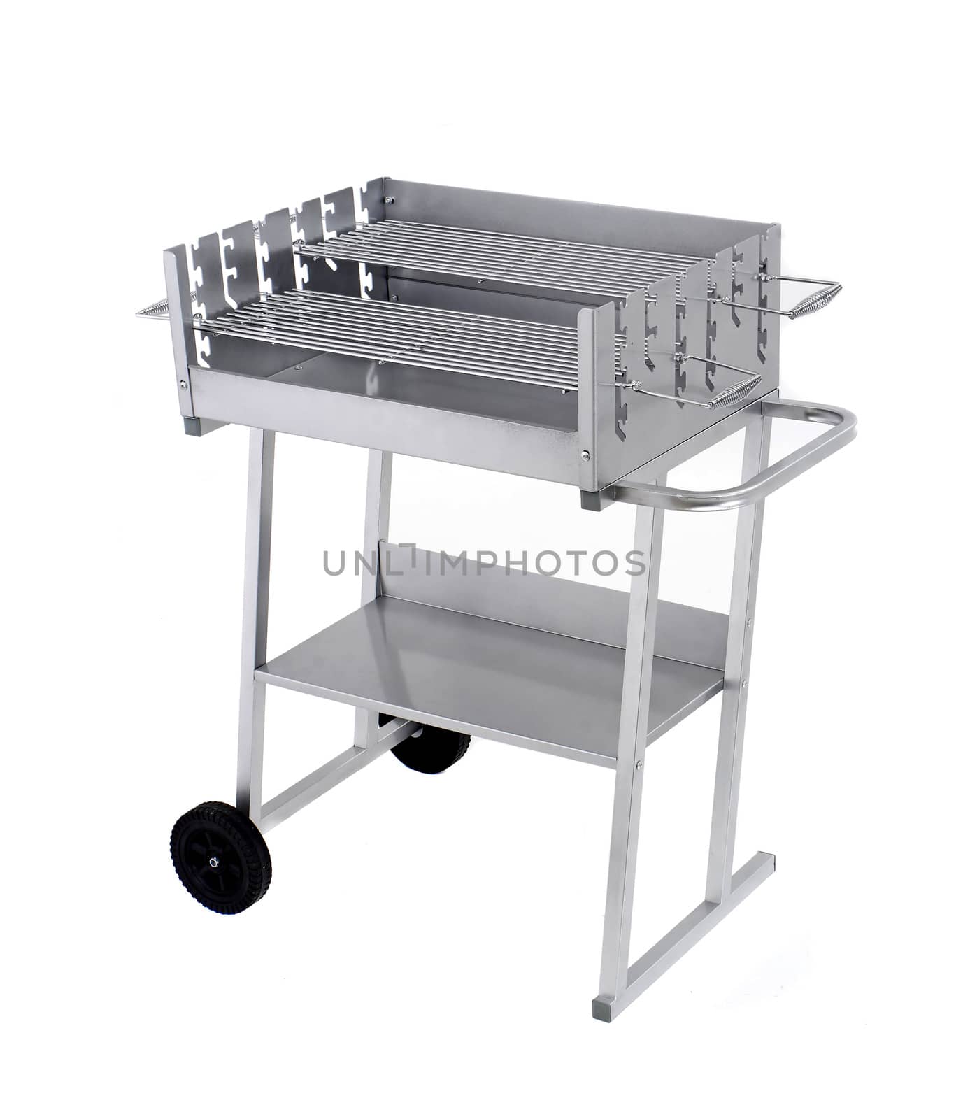 Brazier for kebabs on a white background