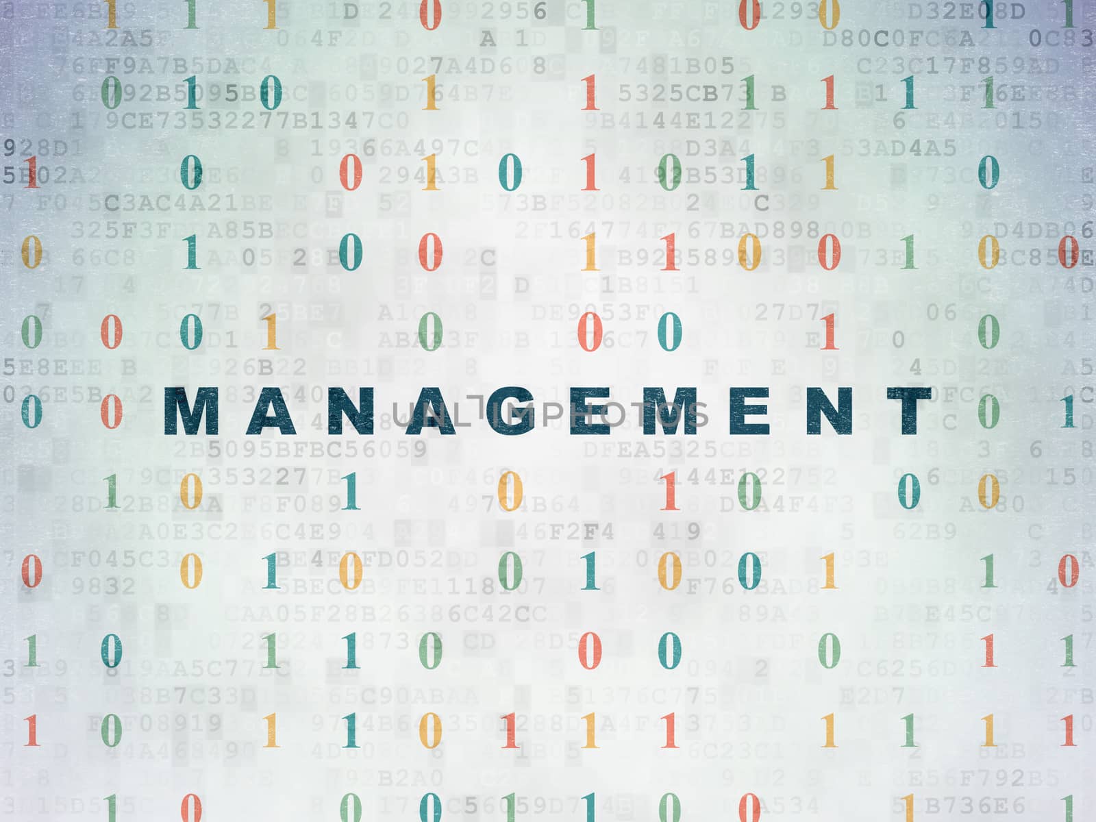 Finance concept: Management on Digital Paper background by maxkabakov